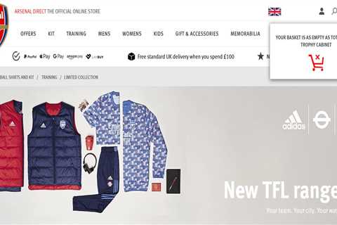Arsenal apologise for trolling Tottenham over trophy cabinet on club shop website and remove ‘error’