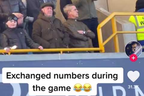 Watch as fans bizarrely exchange numbers DURING Millwall clash against Middlesbrough and call each..