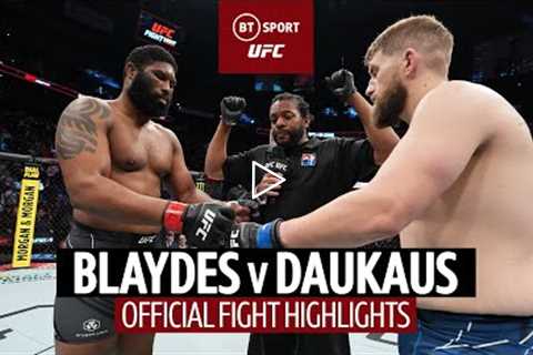 Statement Making KO!  Curtis Blaydes v Chris Daukaus  UFC Columbus Fight Highlights