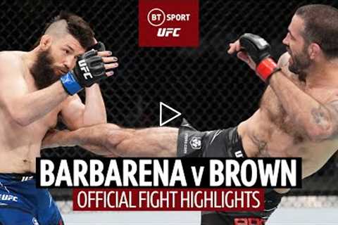 All-Out Brawl!  Bryan Barberena v Matt Brown  UFC Columbus Fight Highlights