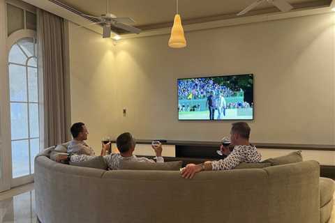 Chelsea legend John Terry watches The Masters at luxury £15k-a-night Barbados hotel with Peter Jones