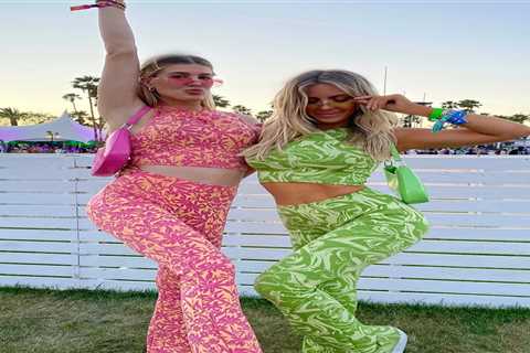 Tennis beauty Eugenie Bouchard and twin sister Beatrice stun at Coachella Festival in matching..