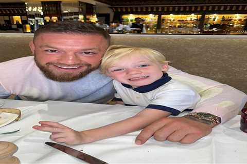 Conor McGregor and fiancee Dee Devlin take son Conor Jr out for 5th birthday and celebrate with..