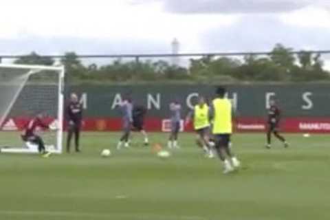 David de Gea shows up Man Utd pal Donny van de Beek on Instagram in cheeky training clip