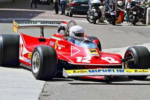 Gilles Villeneuve 1979 Ferrari 312 T4 driven by Renè Arnoux - CRAZY Modena Streets and city centre!