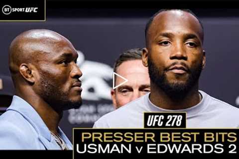 Kamaru Usman vs Leon Edwards UFC 278 Press Conference Best Bits