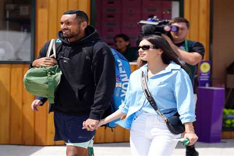 Nick Kyrgios and influencer girlfriend Costeen Hatzi seen cozying up at Wimbledon as star faces..