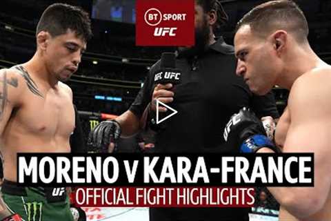 Awesome title-fight scrap!  Brandon Moreno v Kai Kara-France  UFC 277 Highlights