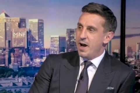 Gary Neville leaves Sky Sports studio in stitches with three-word comment on Erik ten Hag