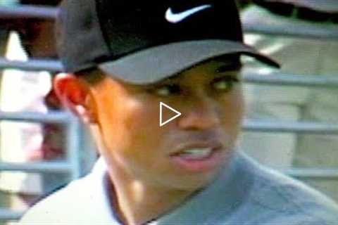 TIGER WOODS gives kids golf tips at his childhood golf course -- 2001