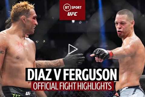 Two UFC legends go to war!  Nate Diaz v Tony Ferguson  Official UFC 279 Fight Highlights 