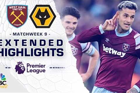 West Ham v. Wolves | PREMIER LEAGUE HIGHLIGHTS | 10/1/2022 | NBC Sports