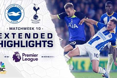 Brighton v. Tottenham Hotspur | PREMIER LEAGUE HIGHLIGHTS | 10/8/2022 | NBC Sports