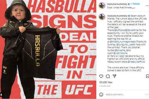 Hasbulla signs for UFC as 3ft 4in social media star confirms he will fight on MMA promotion