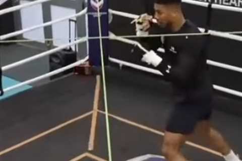 Watch Anthony Joshua in training for comeback fight as heavyweight star vows to ‘keep hustling’..