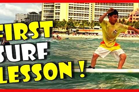 FIRST SURF LESSON OAHU, HAWAII