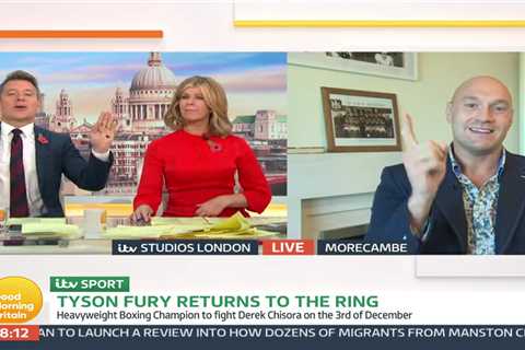 ‘94,000 Ben!’ – Tyson Fury hilariously interrupts GMB host Shephard to correct him on how many fans ..