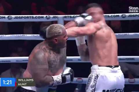 Watch as Sonny Bill Williams is brutally KNOCKED OUT by 48-year-old MMA legend Mark Hunt in huge..