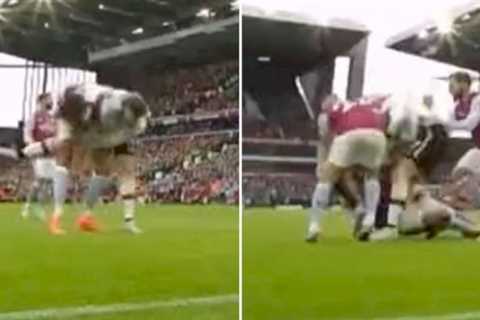 Cristiano Ronaldo and Tyrone Mings have to be separated after pair have mid-game wrestle