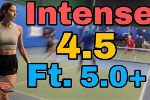 Intense 4.5 Pickleball Doubles | Mixed Rec Game Feat. 5.0+