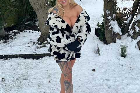 Ebanie Bridges shows off her stunning body and shocks fans with sexy snow angel including LOTS of..