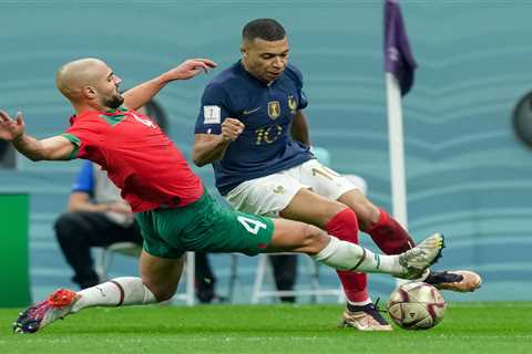 Watch Amrabat’s crunching tackle on Mbappe that forced French striker to change boots as ‘laces..