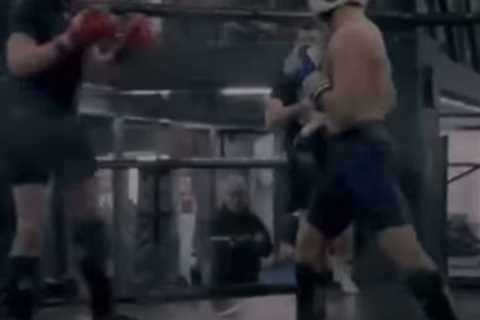 Watch Conor McGregor in never-before-seen sparring with middleweight after teasing move up in..