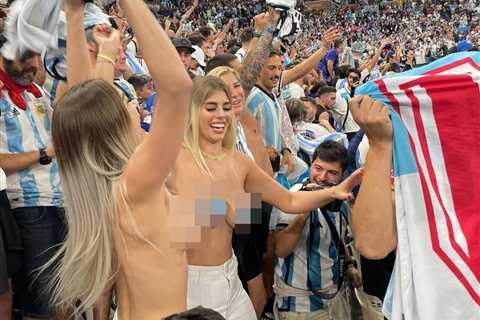 Inside Argentina’s TOPLESS fan trend as women post videos of themselves stripping off to celebrate..