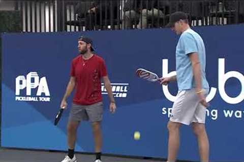 Profesional Tennis Players Playing Pickleball (John Isner/Jack Sock vs Sam Querrey/Donald Young