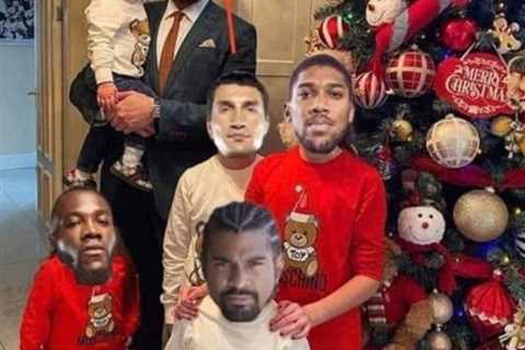 Tyson Fury leaves fans in hysterics with ‘Christmas family photo’ with ‘kids’ Joshua, Whyte,..