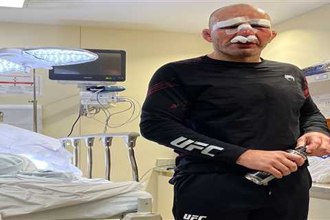 UFC legend Glover Teixeira shows off heavily-bandaged face from hospital after bloody and brutal..