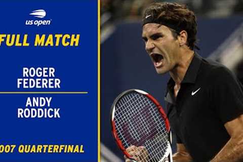 Roger Federer vs. Andy Roddick Full Match | 2007 US Open Quarterfinal