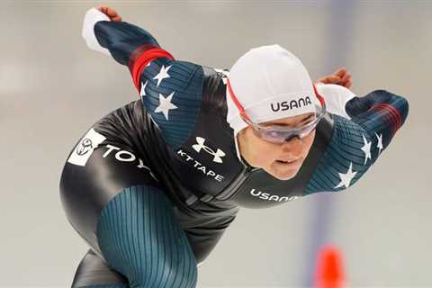 Kimi Goetz completes breakthrough year with first speed skating World Cup win