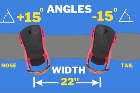 Snowboard Bindings Angles and Width Explained