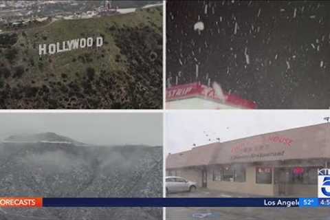 KTLA 5 News Team Coverage: Winter storm dumps snow on SoCal with more to come