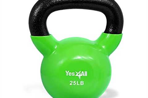 Yes4All Vinyl Coated Kettlebells â Weight Available: 5, 10, 15, 20, 25, 30, 35, 40, 45, 50 lbs (Q...