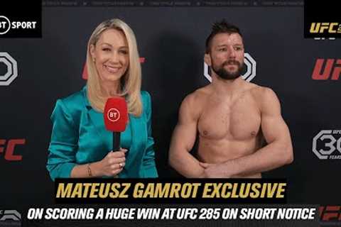 Mateusz Gamrot on a huge win over Jalin Turner at UFC 285! 👏