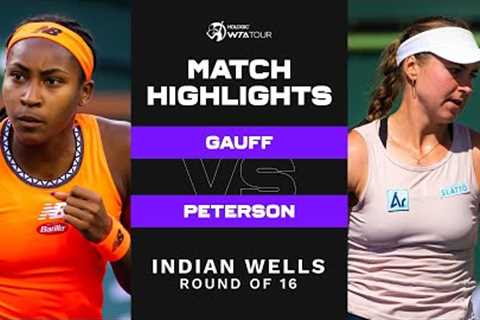 Coco Gauff vs. Rebecca Peterson | 2023 Indian Wells Round of 16 | WTA Match Highlights