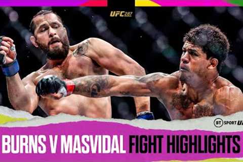 Gilbert Burns v Jorge Masvidal  #UFC287 official fight highlights  Two of the UFC best go to war!