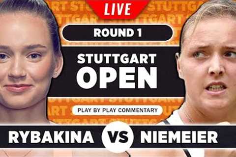 RYBAKINA vs NIEMEIER | WTA Stuttgart Open 2023 | Live Tennis Play-by-Play Stream