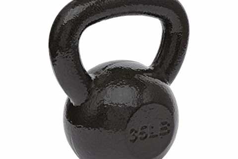 Amazon Basics Cast Iron Kettlebell - 35 Pounds, Black by Amazon Basics