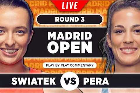 SWIATEK vs PERA | WTA Madrid Open 2023 | LIVE Tennis Play-by-Play Stream