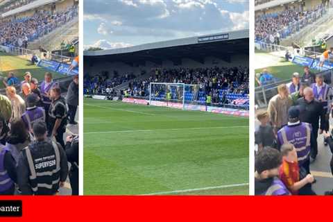 Stewarding at AFC Wimbledon condemned by Tranmere fans with supporter ‘assaulted’ in away end