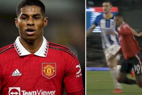 Marcus Rashford ’10/10 dive’ has fans demanding yellow card for Man Utd forward