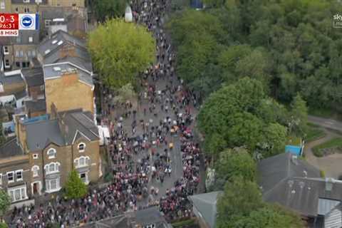 Rival fans rub salt in Arsenal wounds and joke ‘title parade came early’ as they’re pictured..