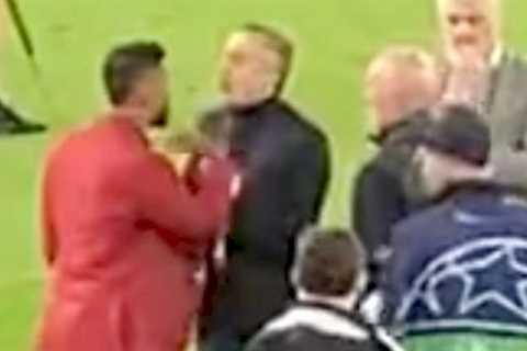 Patrice Evra in altercation with Manchester City staff after Real Madrid clash