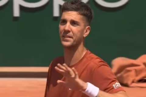 Fuming Tennis star threatens to ‘p*** on court’ in X-rated toilet rant at Roland Garros