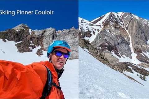 Skiing Pinner Couloir, Mammoth Lakes, CA