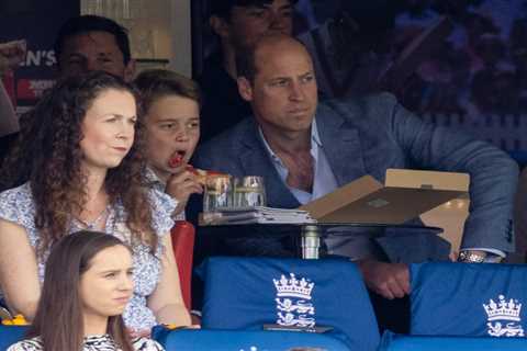 Prince George tucks into pizza as he joins William to watch Ashes test at Lord’s – and everyone’s..