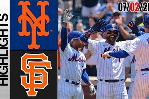 New York Mets vs San Francisco Giants GAME HIGHLIGHTS | MLB To Day July 02, 2023 | MLB 2023